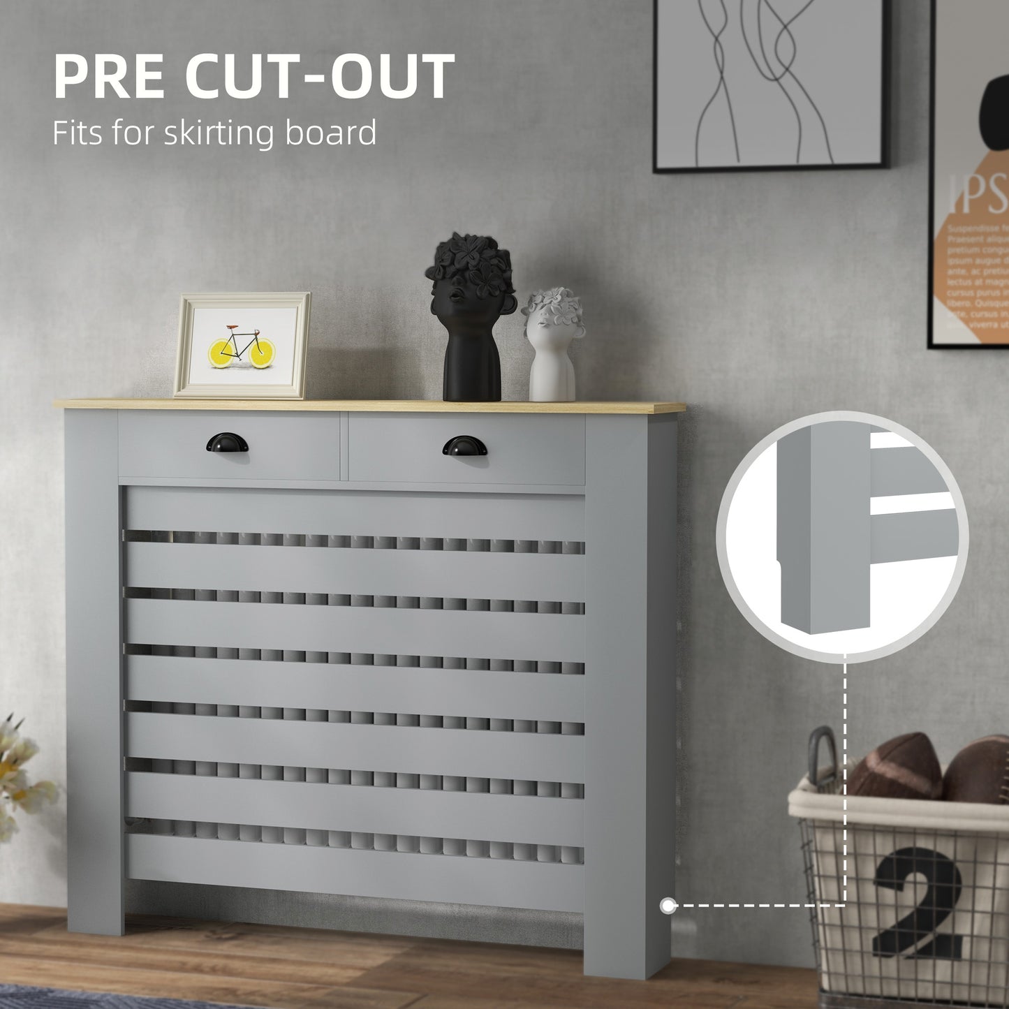 Grey Radiator Cover