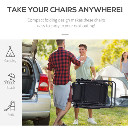 Folding Zero Gravity Chairs, 3 Pieces Adjustable Sun Lounger And Table Set With Cup Holder And Headrest