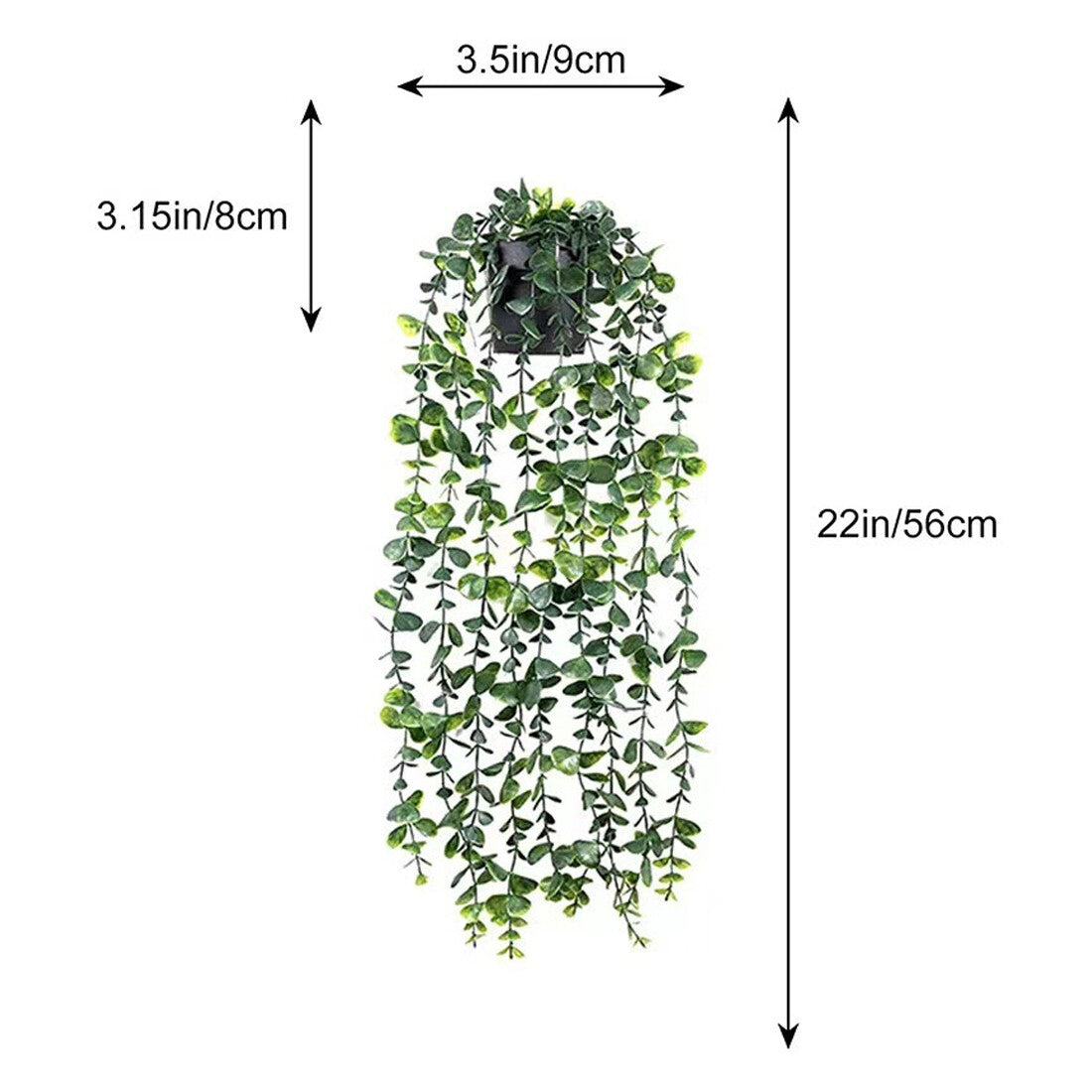 4 Pack Artificial Hanging Plants In Pots Indoor Fake Trailing Plants Home Room