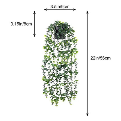 4 Pack Artificial Hanging Plants In Pots Indoor Fake Trailing Plants Home Room