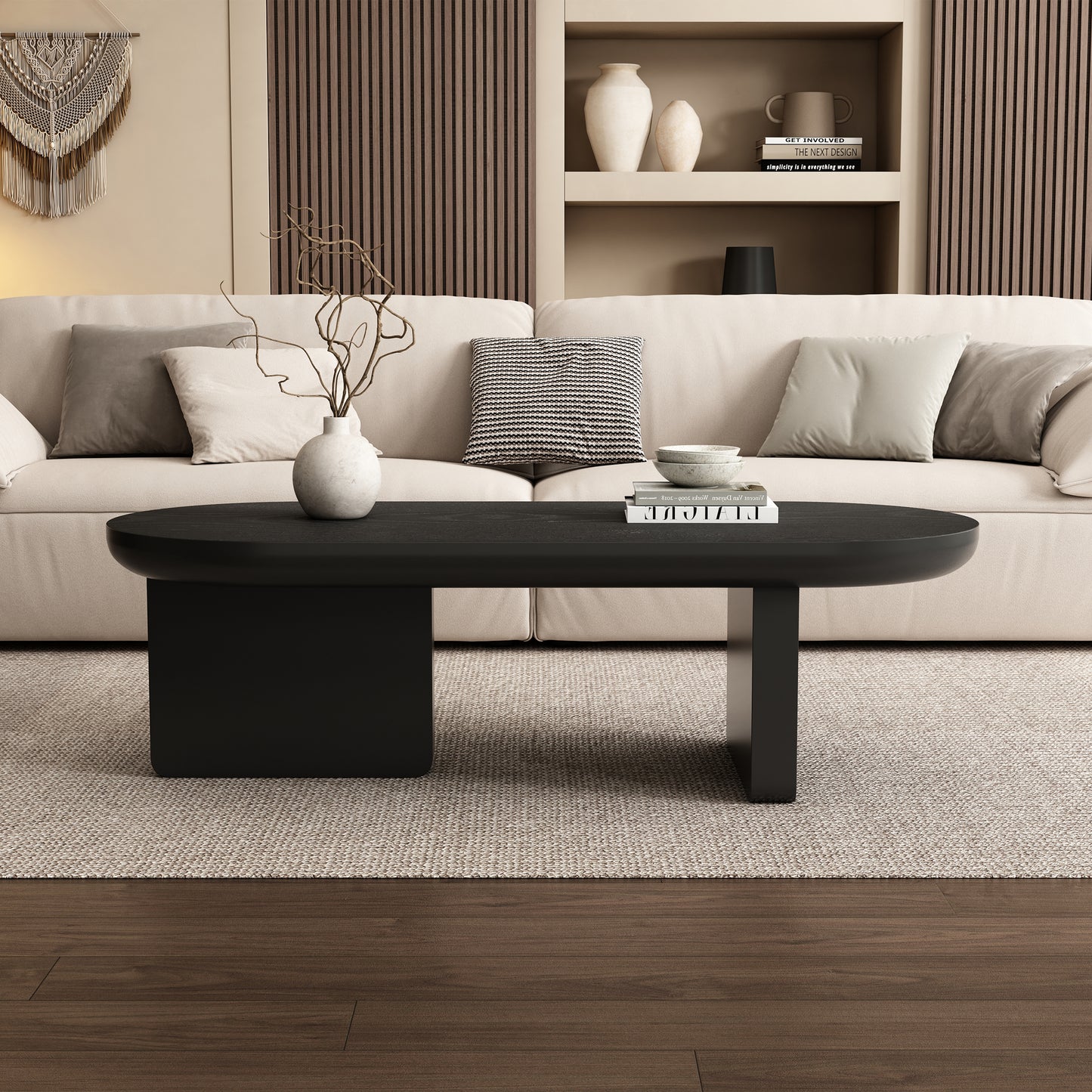 Modern Coffee Table, Black