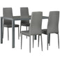 5-Piece Kitchen Dining Table Set With 4, Grey