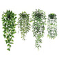 4 Pack Artificial Hanging Plants In Pots Indoor Fake Trailing Plants Home Room