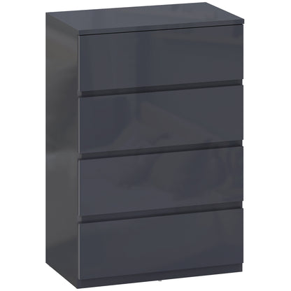 High Gloss Chest Of Drawers, Grey