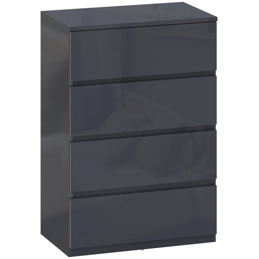 High Gloss Chest Of Drawers, Grey