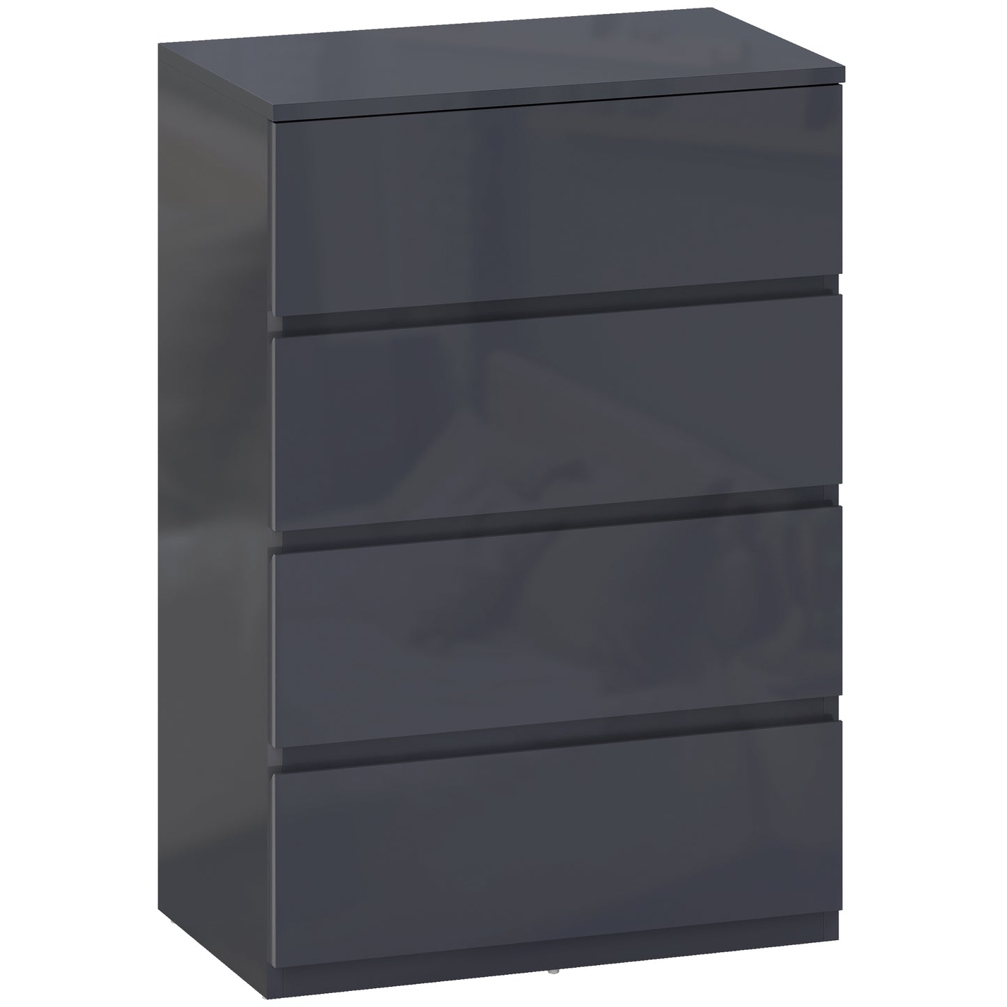 High Gloss Chest Of Drawers, Grey