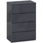 High Gloss Chest Of Drawers, Grey