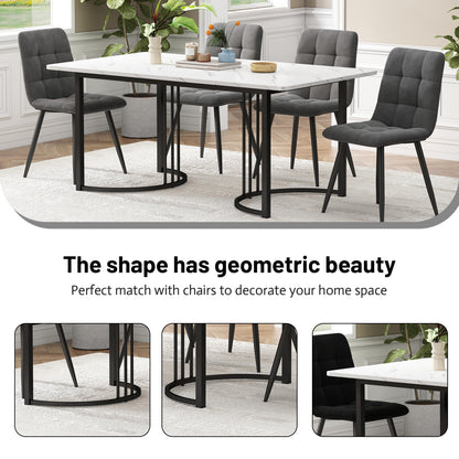 Modern Kitchen Table, White Black