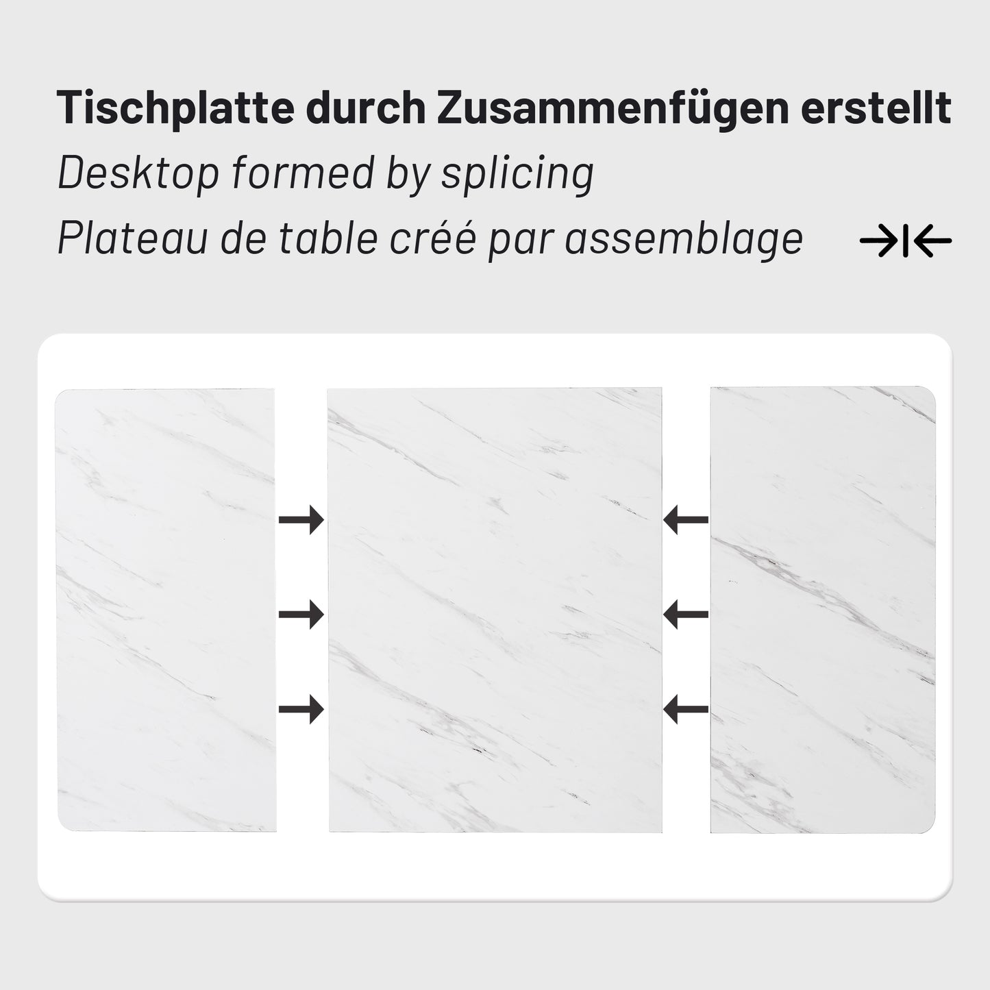 Modern Kitchen Table, White Black