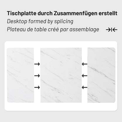 Modern Kitchen Table, White Black