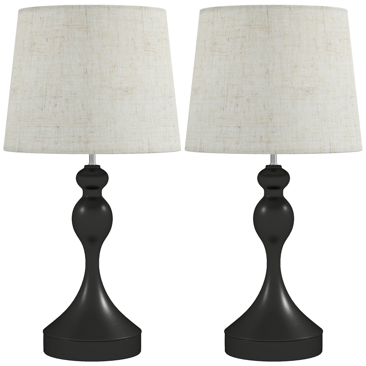 Three Colour Lamps With USB Ports