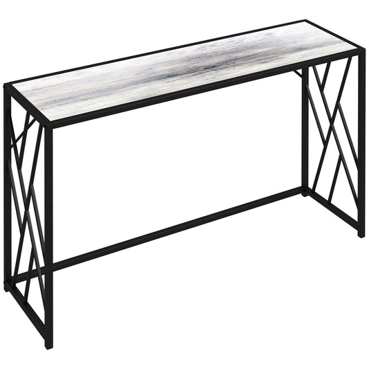 Console Table, With Metal Frame For Living Room