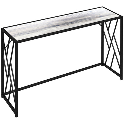 Console Table, With Metal Frame For Living Room
