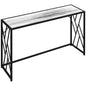 Console Table, With Metal Frame For Living Room