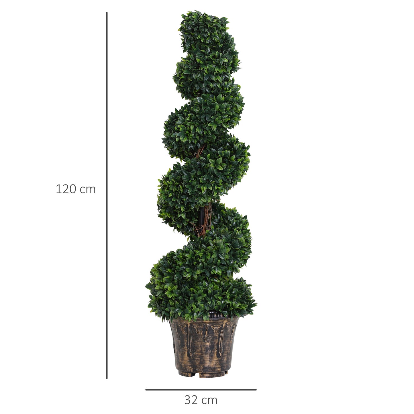 Set Of 2 Artificial Plants White Rose Floral In Pot, Fake Plants