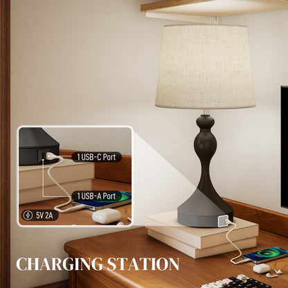 Three Colour Lamps With USB Ports