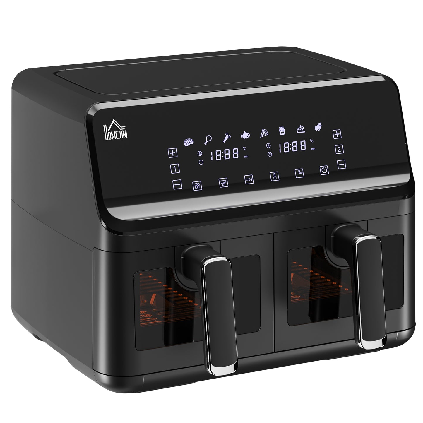 Dual Basket Air Fryer Air Fryer Oven With Digital Display, 8 in 1
